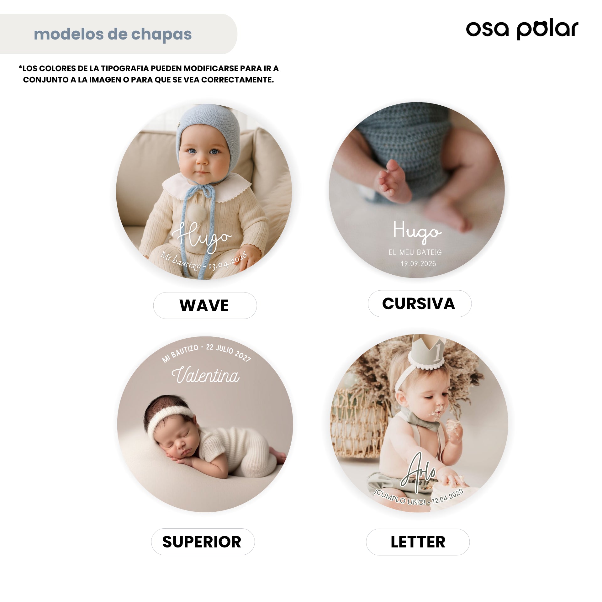 Chapas con foto personalizadas
