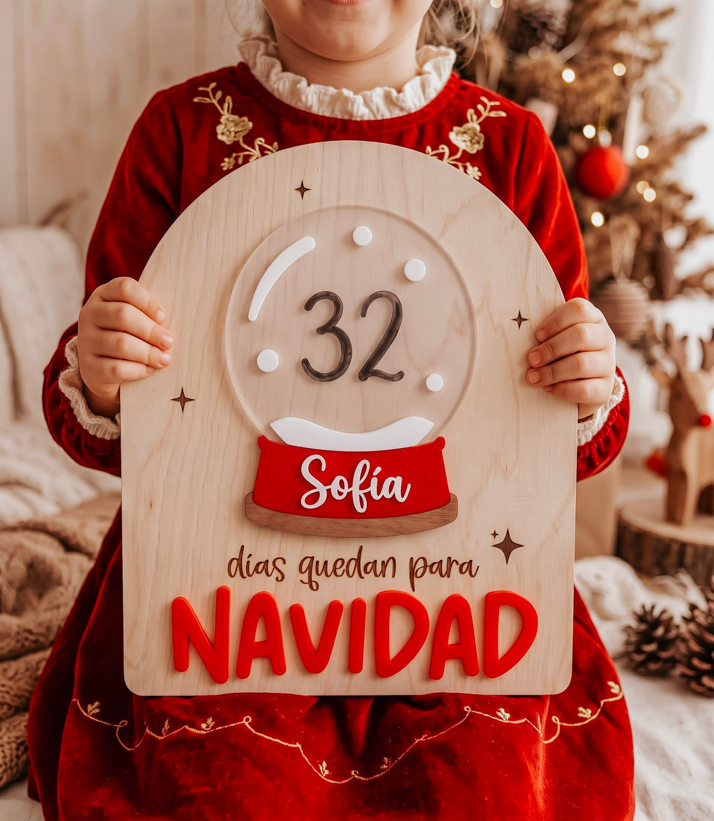 Tablero cuenta regresiva - Bola de navidad