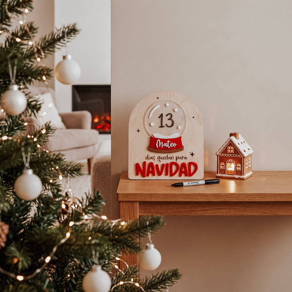Tablero cuenta regresiva - Bola de navidad