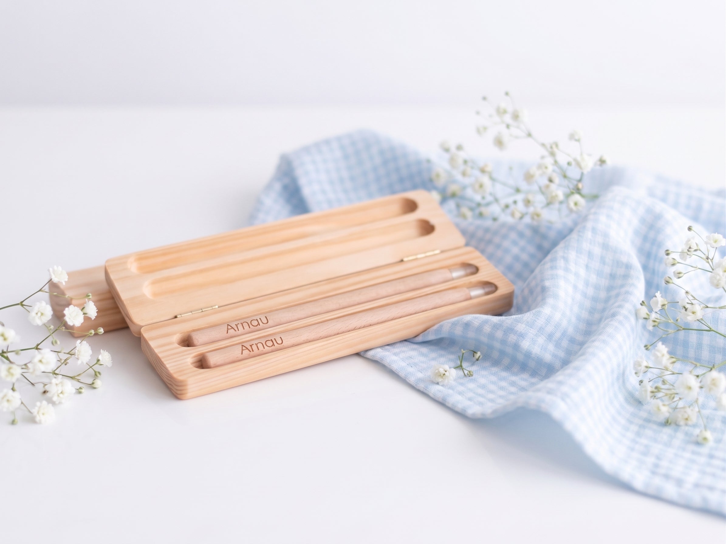 Caja boligrafo de madera