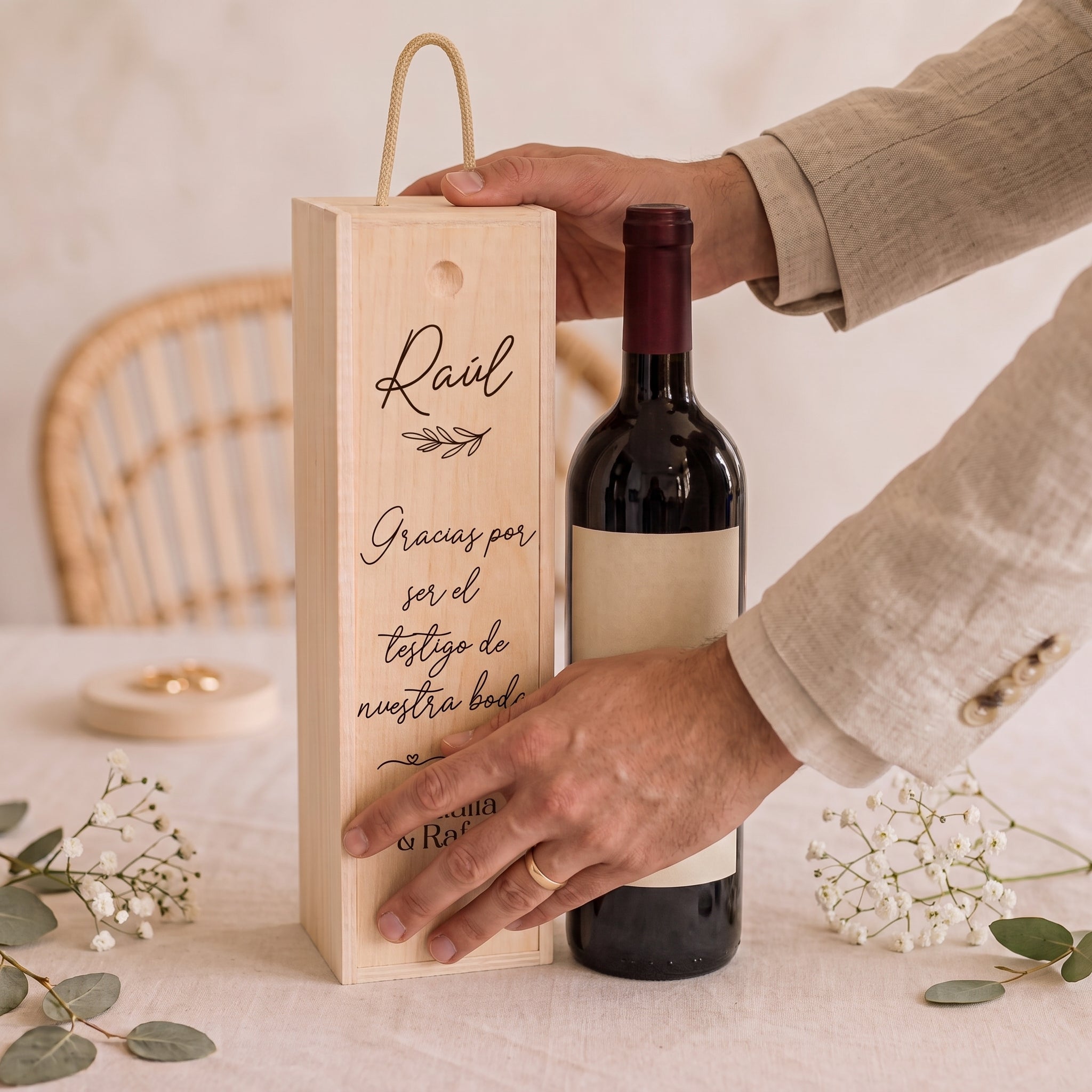 Caja de vino - Testigo