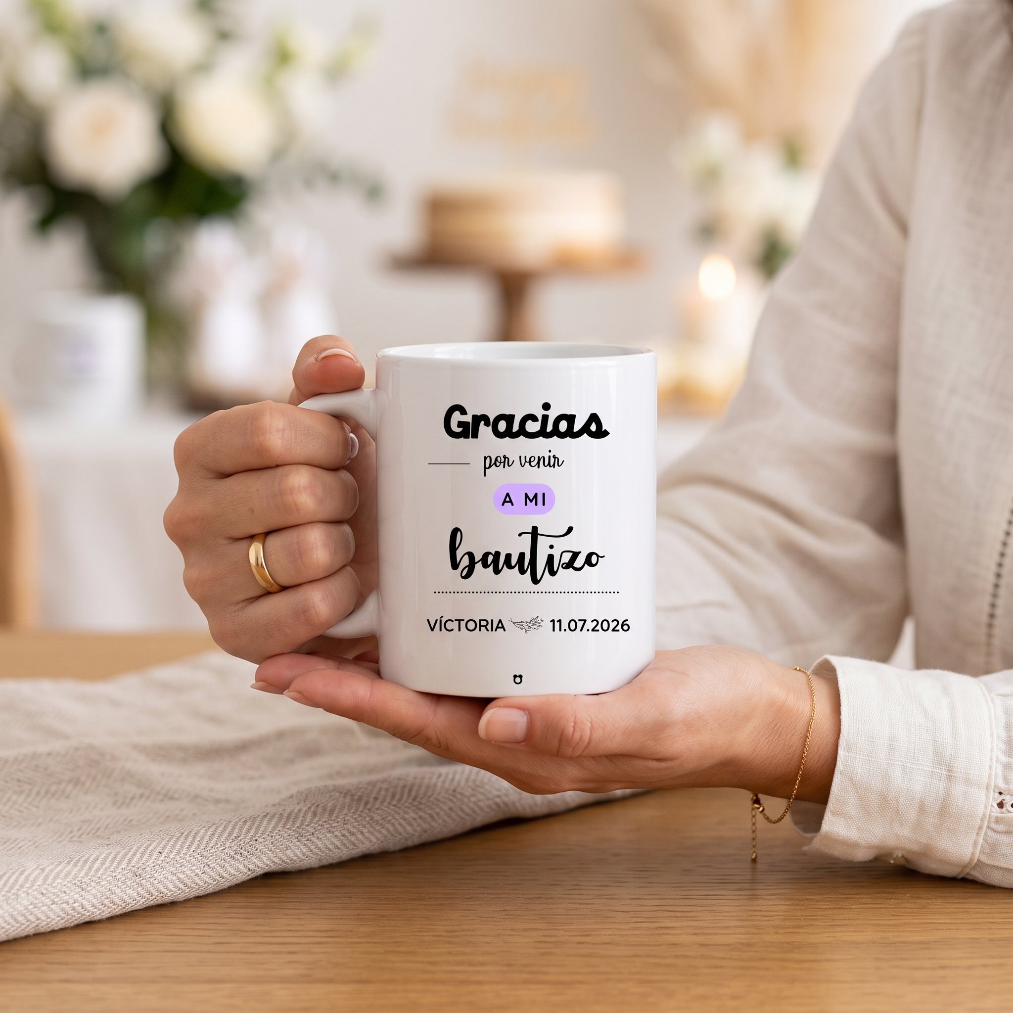 Taza personalizada - Gracias bautizo