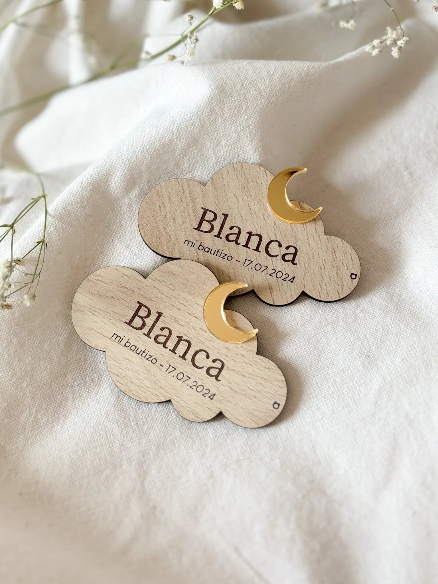 Imán de madera – nube