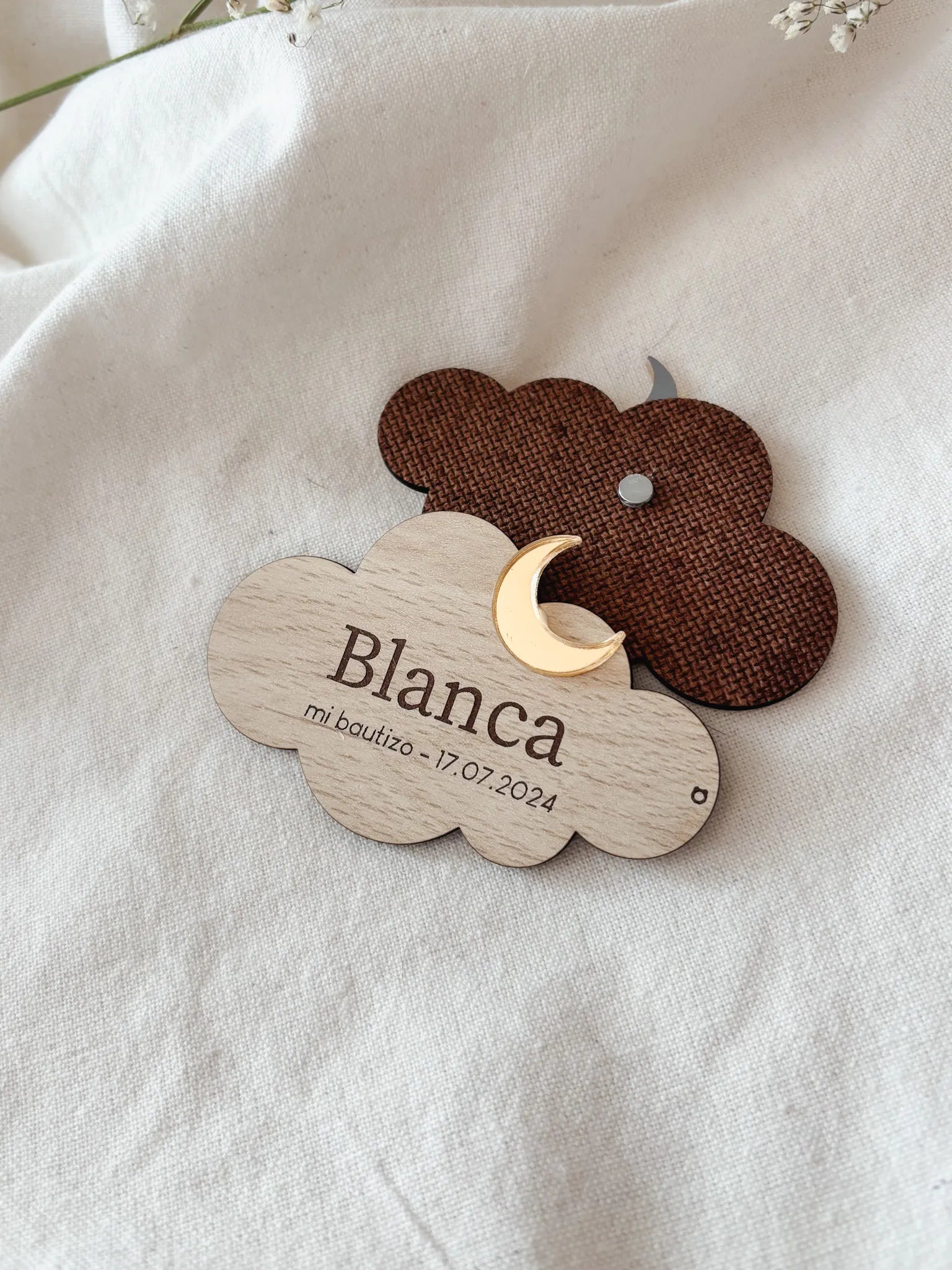 Imán de madera – nube