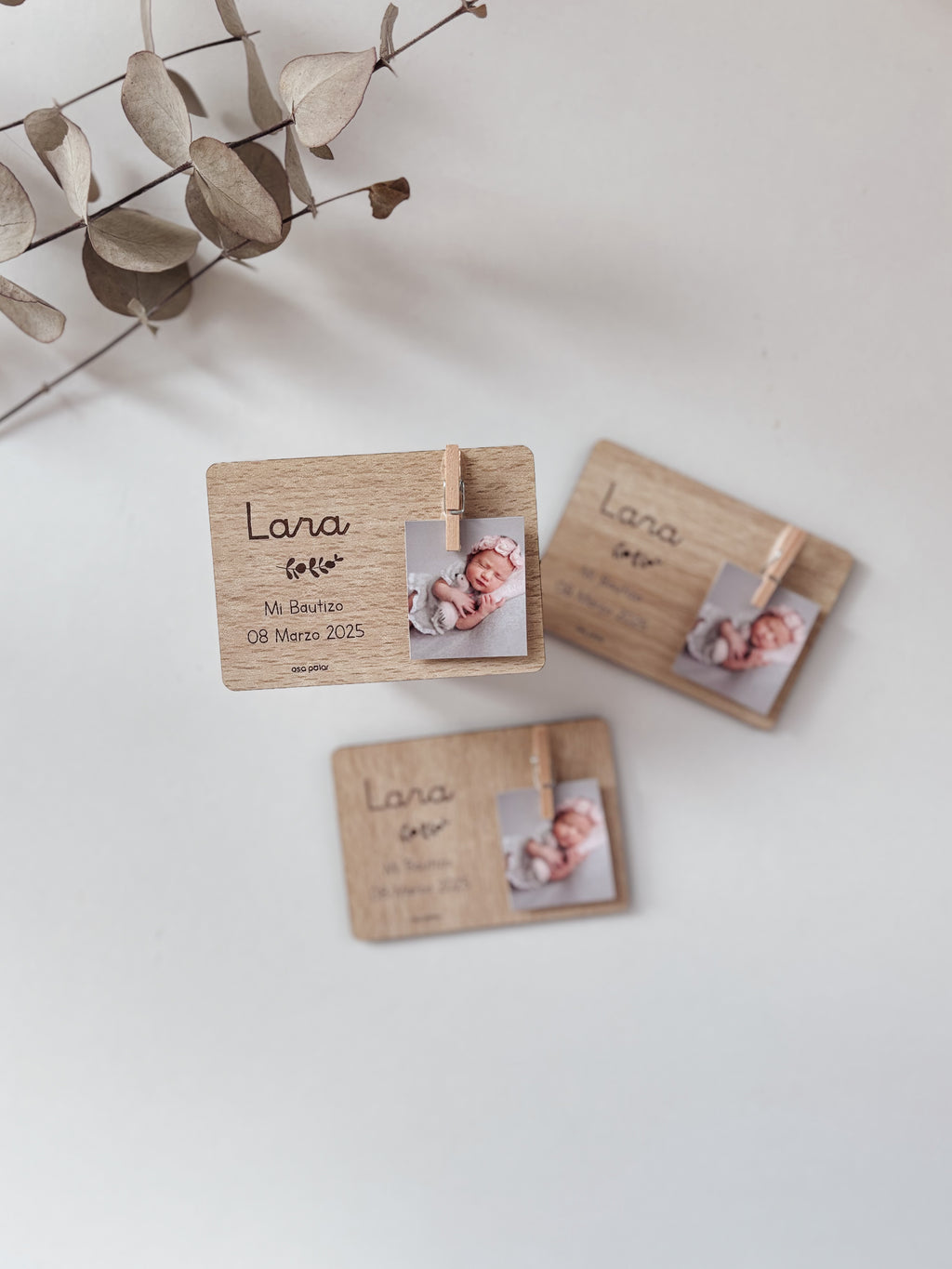 Mini portafotos con imán y pinza