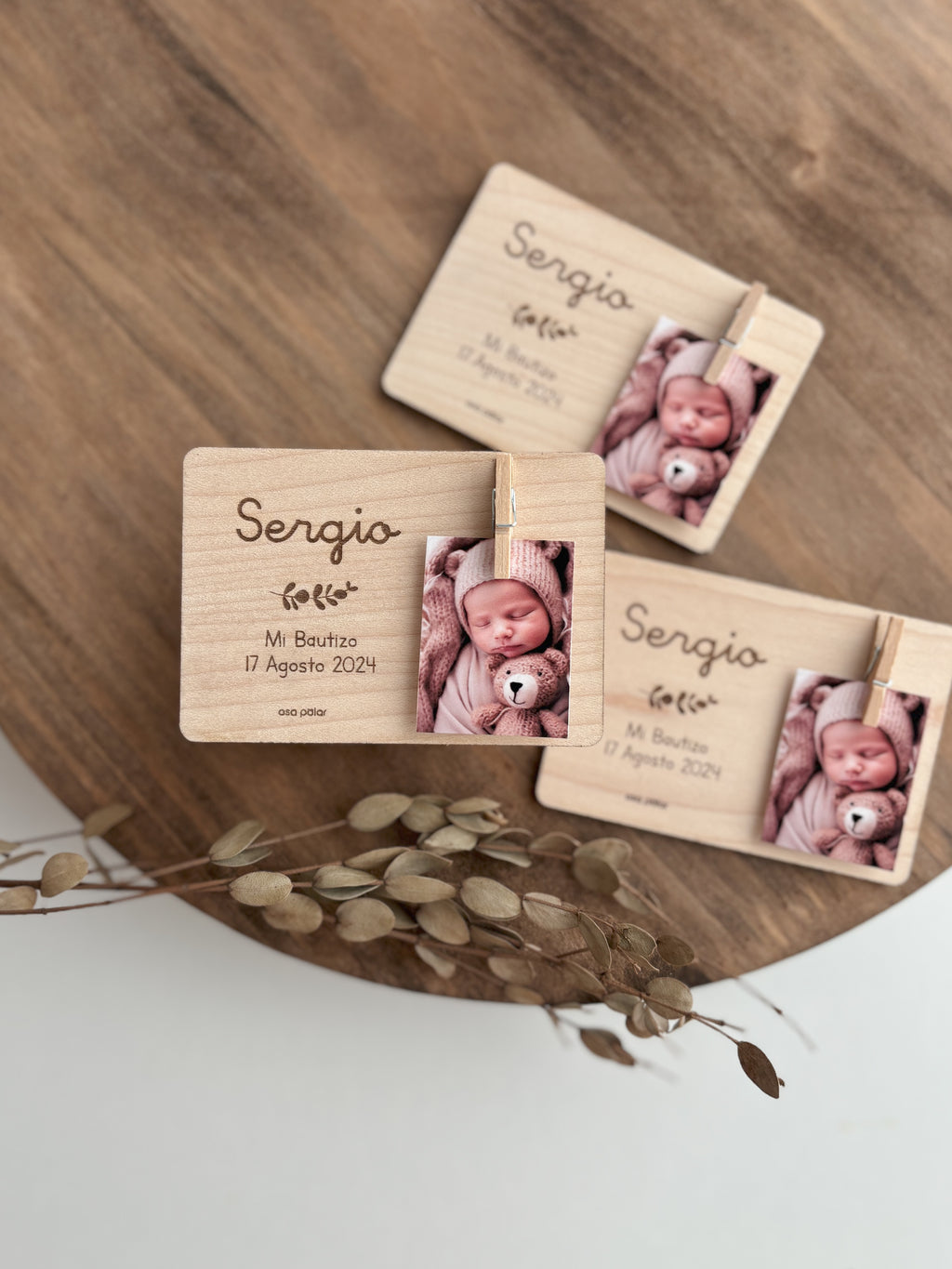 Mini portafotos con imán y pinza