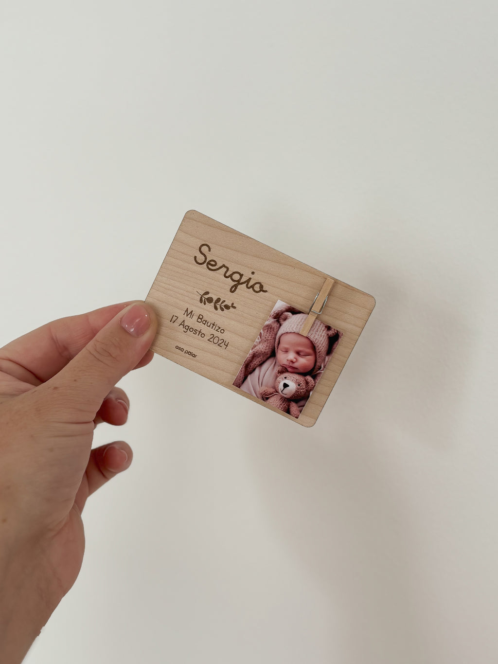 Mini portafotos con imán y pinza
