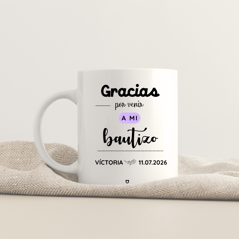 Taza personalizada - Gracias bautizo